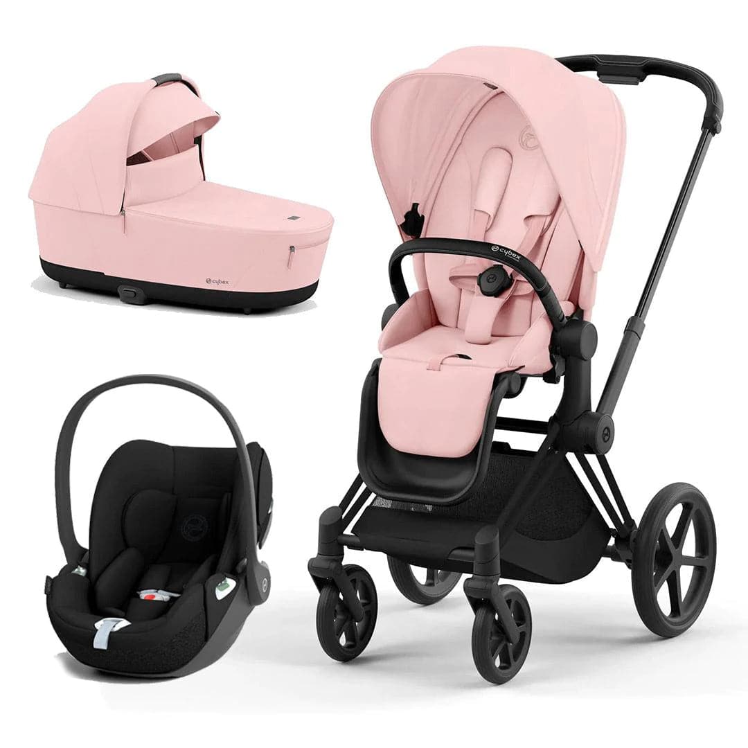Cybex Priam Cloud T Travel System - Peach Pink - Peach Pink / Matt Black / Cloud T | For Your Little One
