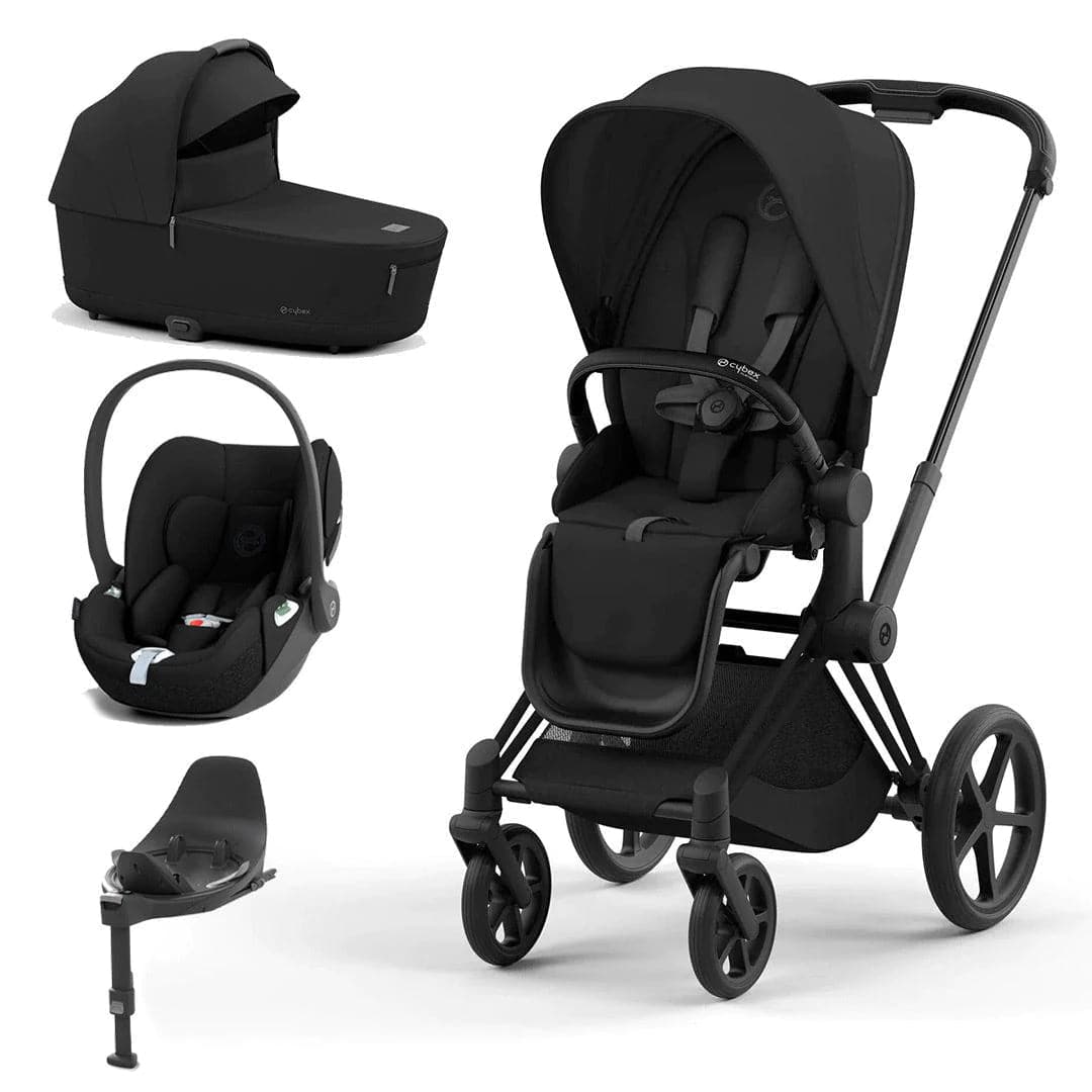 Cybex Priam Cloud T Travel System - Sepia Black Sepia Black / Matt Black Cloud T + Base 