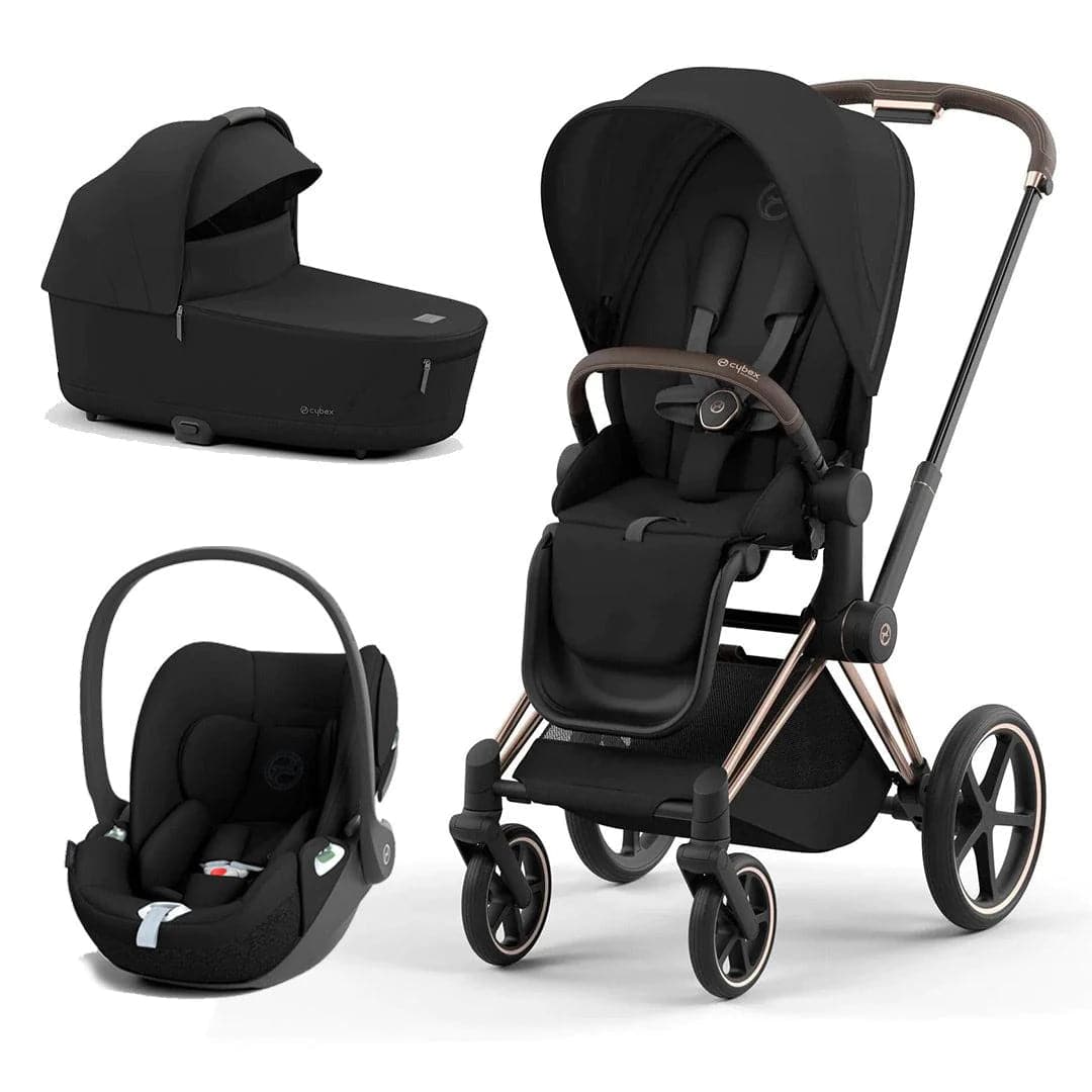 Cybex Priam Cloud T Travel System - Sepia Black Sepia Black / Rose Gold Cloud T 