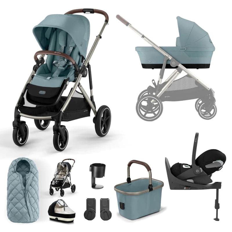 Cybex Gazelle S 10 Piece Luxury Travel System Bundle - Sky Blue   