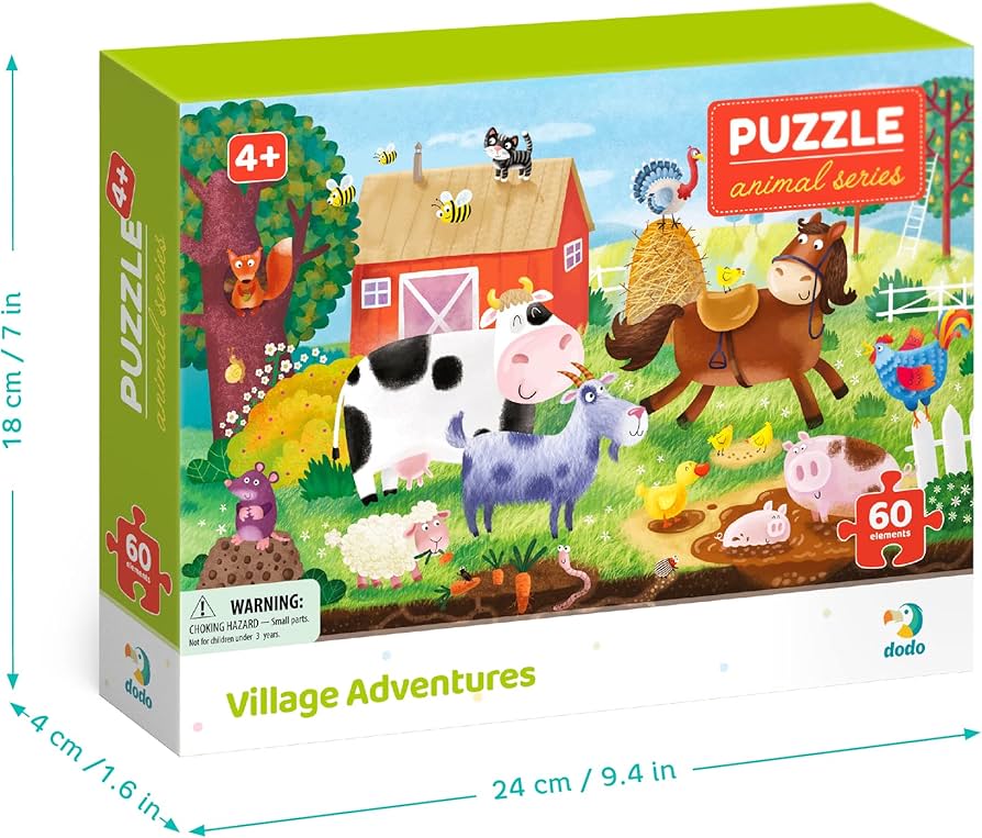 Dodo “Village Adventures” Jigsaw Puzzle – 60 Pieces (New) - For Your Little One