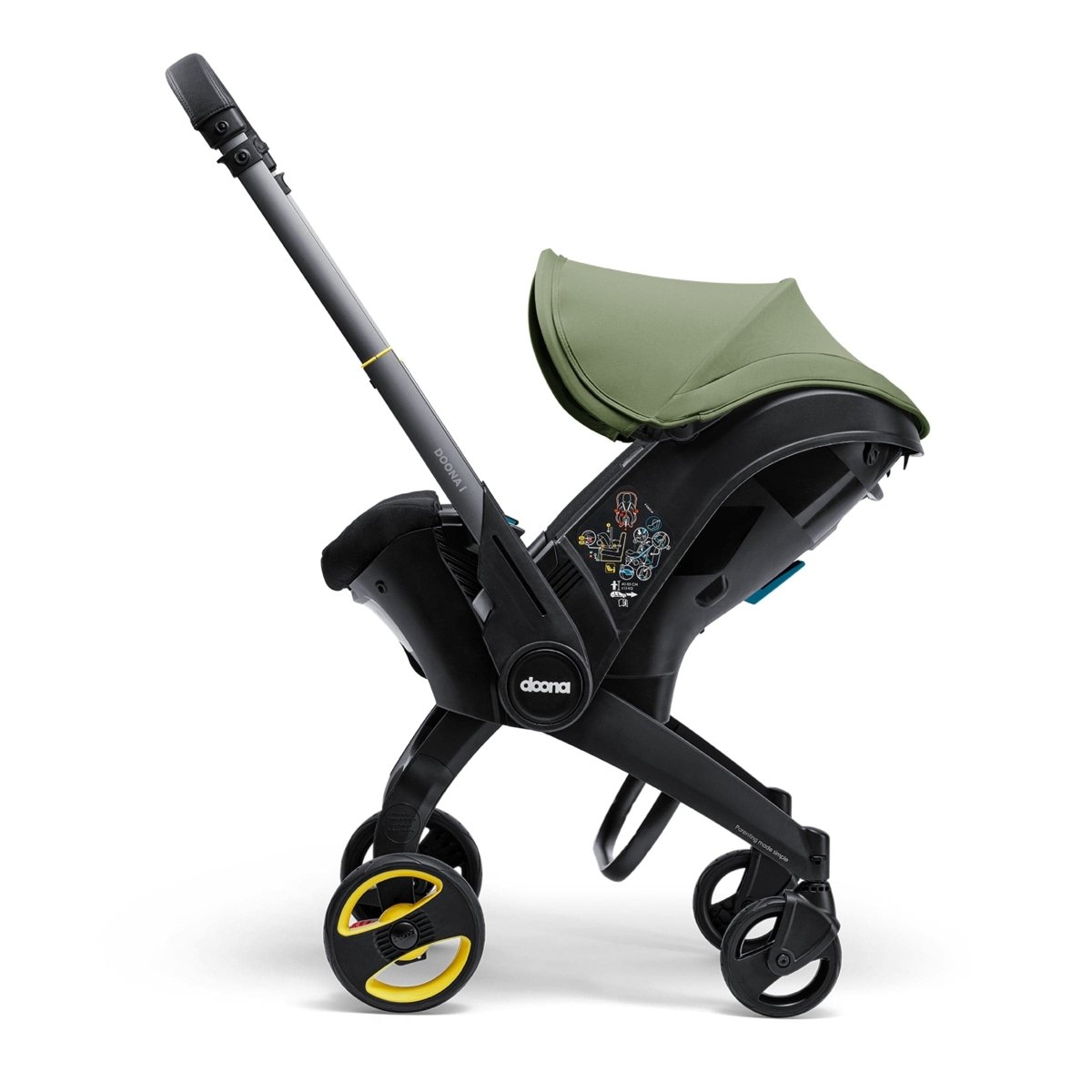 Doona i Car Seat & Stroller + ISOFIX Base - Desert Green - For Your Little One