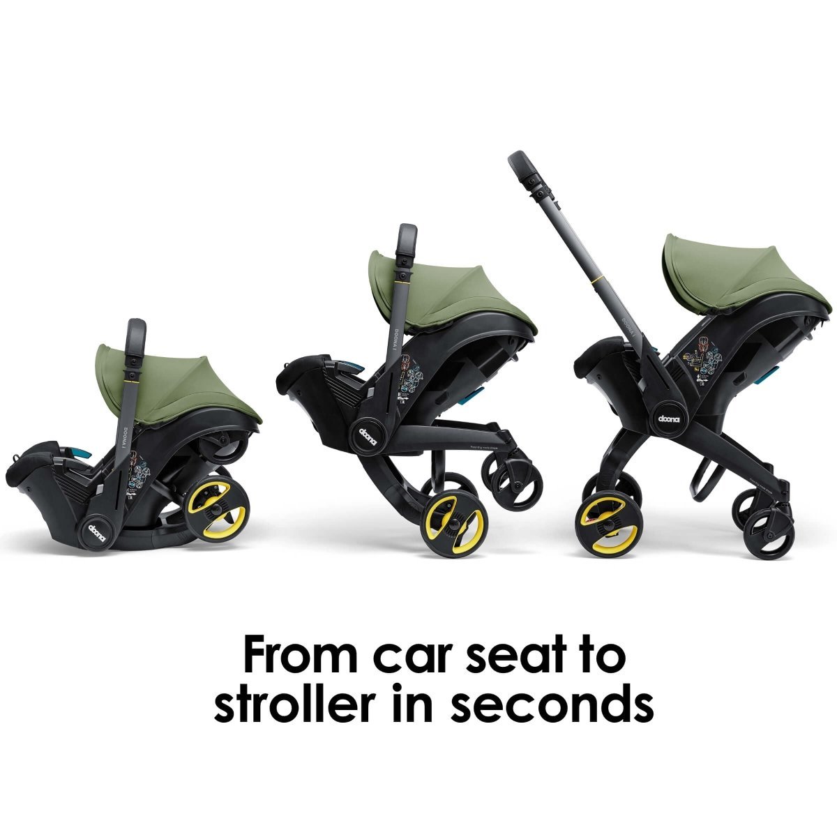 doona car seat stroller isofix Doona i Car Seat & Stroller + ISOFIX Base Desert Green