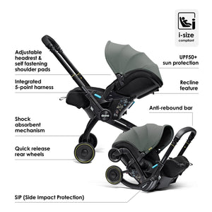 Doona X infant Car Seat & Stroller - Slate Green - For Your Little One
