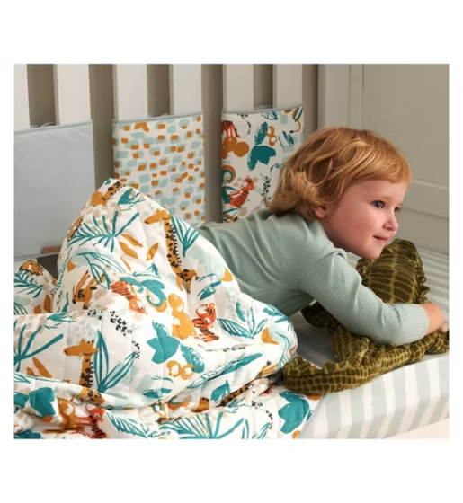 Tutti Bambini Cot/Cot Bed Coverlet - Run Wild - Clearance