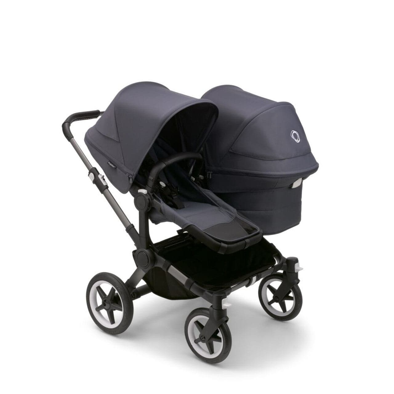 Bugaboo Donkey 5 Twin Complete Travel System + Turtle Air - Graphite/Stormy Blue -  | For Your Little One