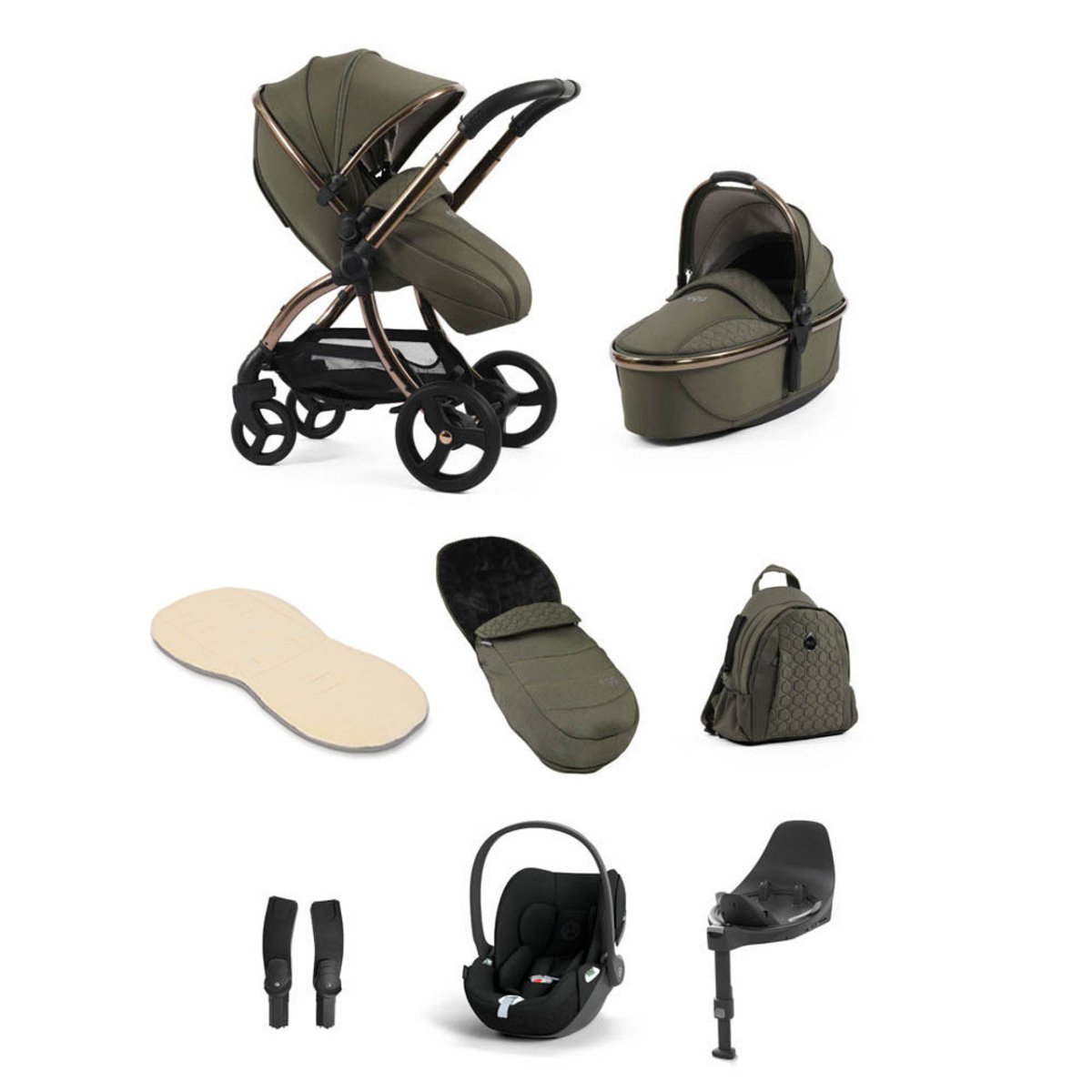 Egg® 3 Luxury Cloud T i - Size Travel System Bundle - Hunter Green - For Your Little One