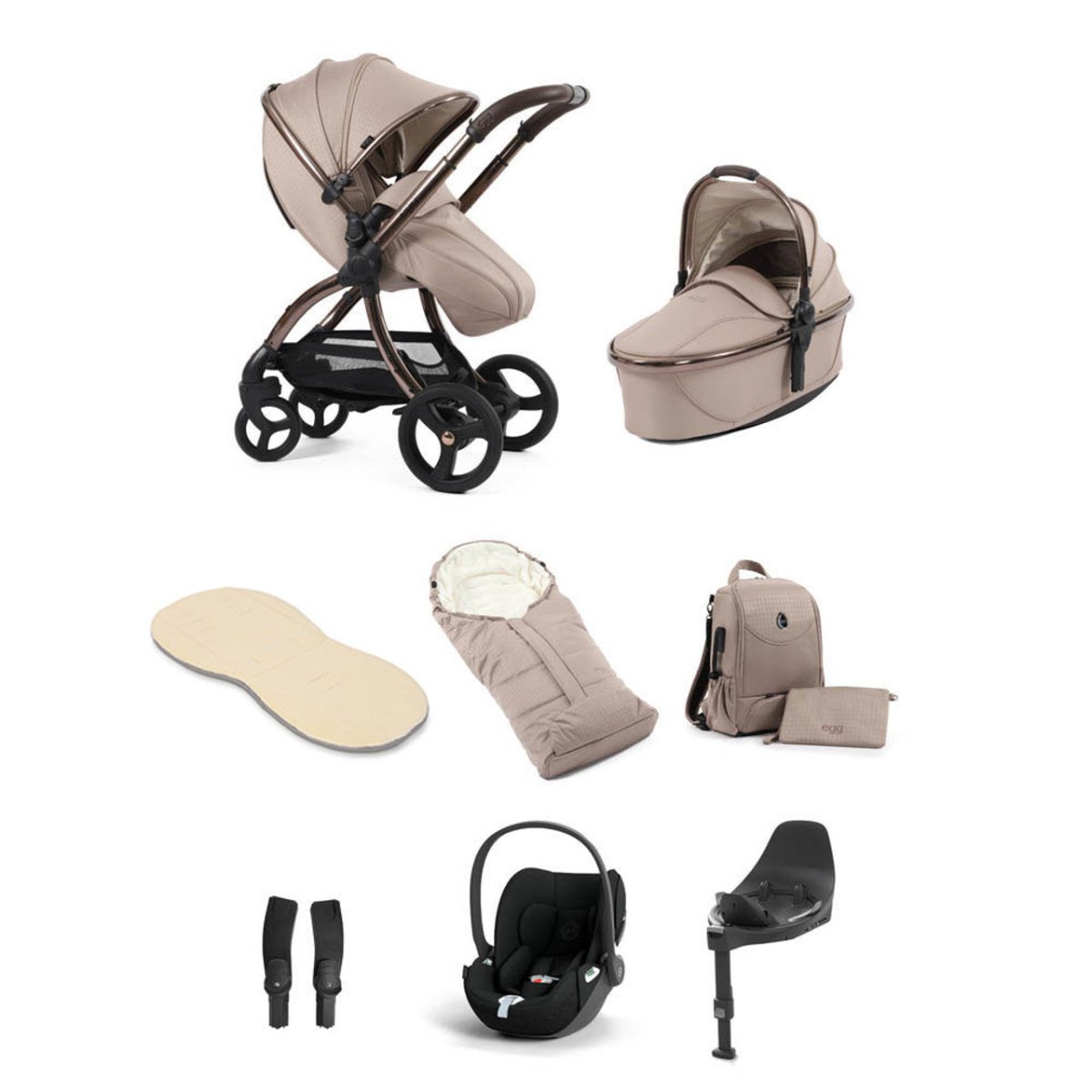 Egg® 3 Luxury Cloud T i - Size Travel System Special Edition Bundle - Houndstooth Almond - For Your Little One