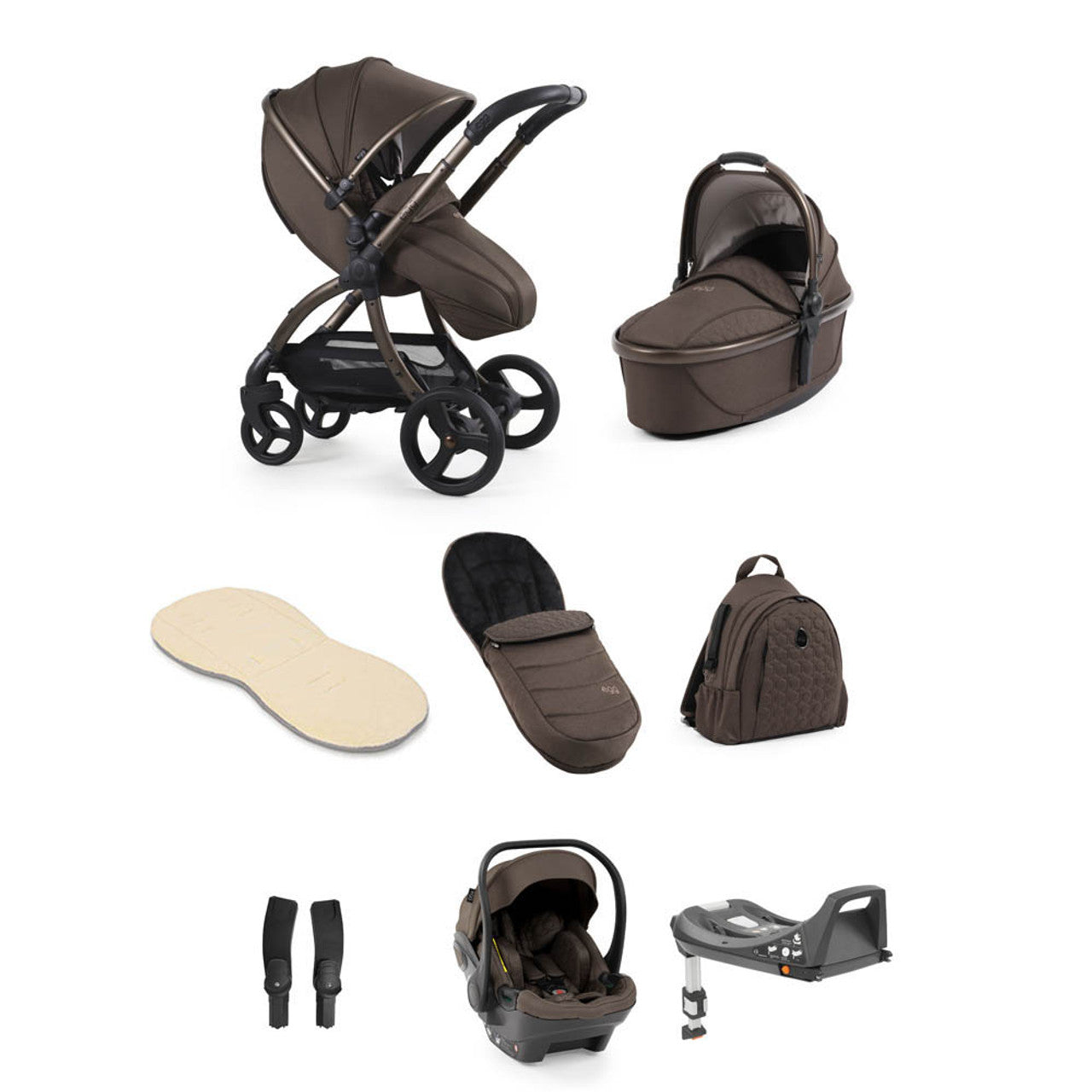 Egg® 3 Luxury Shell i-Size Travel System Bundle - Chocolate Velvet