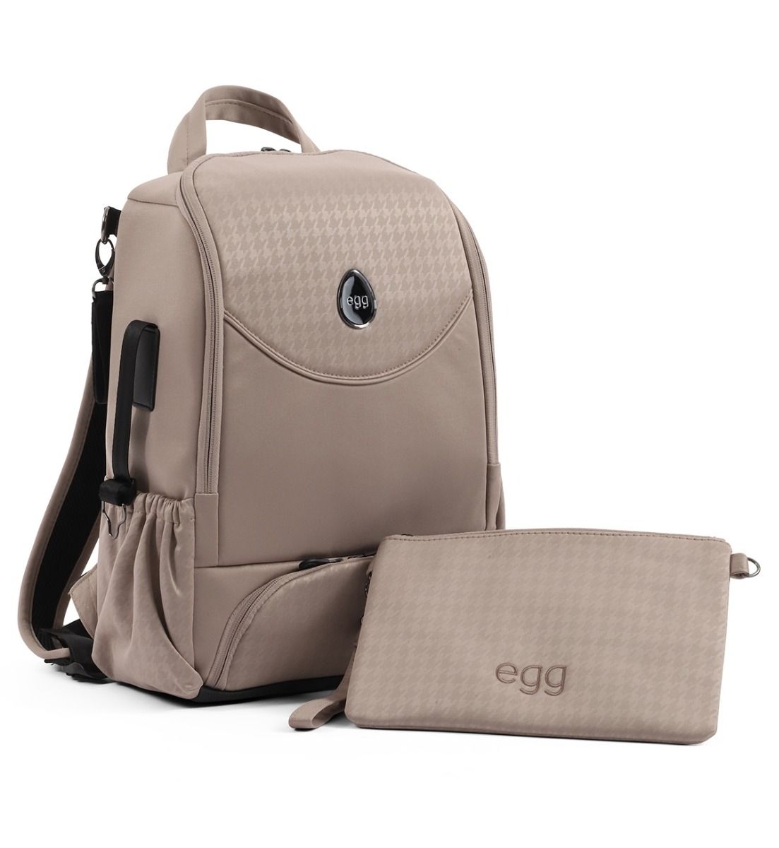 Egg® 3 Luxury Shell i - Size Travel System Bundle - Houndstooth Almond - For Your Little One