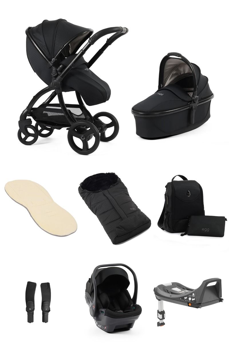 Egg® 3 Luxury Shell i - Size Travel System Bundle - Houndstooth Black - For Your Little One