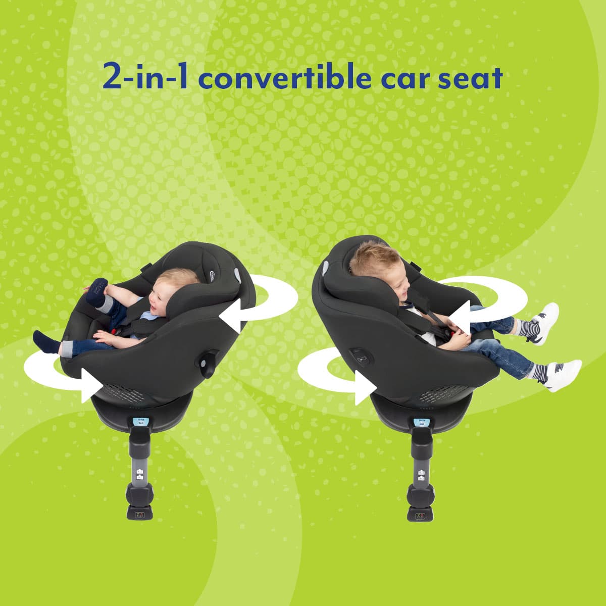 Graco Turn2Me DLX Isofix i-Size R129 Isofix Rotatong Car Seat - Midnight   