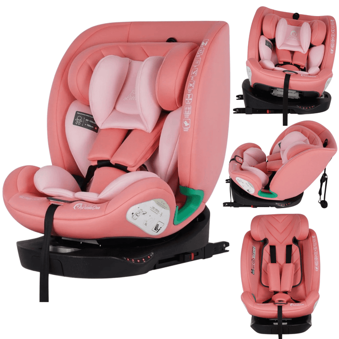 For Your Little One AllStage 360 0/1/2/3 ISOFIX I - Size Car Seat - Blush Rose (Birth - 12 Years) - For Your Little One