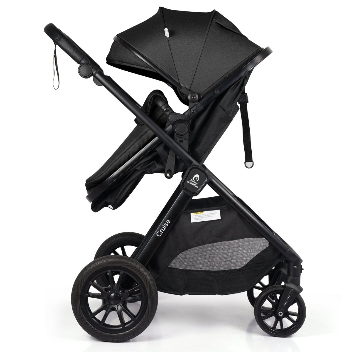 For Your Little One Cruise 3 In 1 Travel System With i - Size Car holder Seat - Eclipse Black (Free Cup / Seat Liner Included - Grade A (Clearance) - For Your Little One
