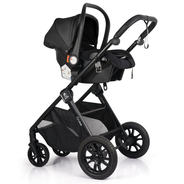For Your Little One Cruise 3 In 1 Travel System With i - Size Car holder Seat - Eclipse Black (Free Cup / Seat Liner Included - Grade A (Clearance) - For Your Little One