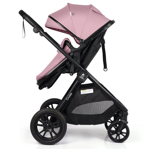 For Your Little One Cruise 3 In 1 Travel System With i - Size Car Seat - Blush Rose (Free Cupholder And Seat Liner Included!) - For Your Little One