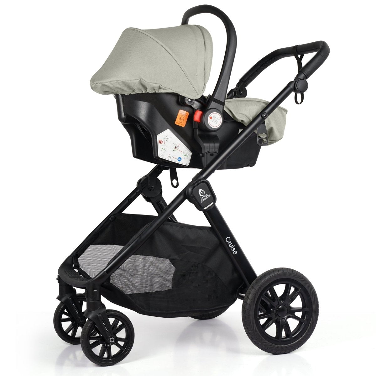 For Your Little One Cruise 3 In 1 Travel System With i - Size Car Seat - Pebble Sage - For Your Little One