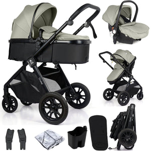 For Your Little One Cruise 3 In 1 Travel System With i - Size Car Seat - Pebble Sage (Free Cupholder And Seat Liner Included!) - For Your Little One