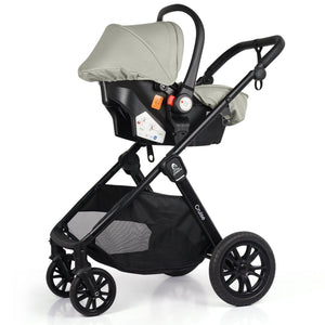For Your Little One Cruise 3 In 1 Travel System With i - Size Car Seat - Pebble Sage (Free Cupholder And Seat Liner Included!) - For Your Little One