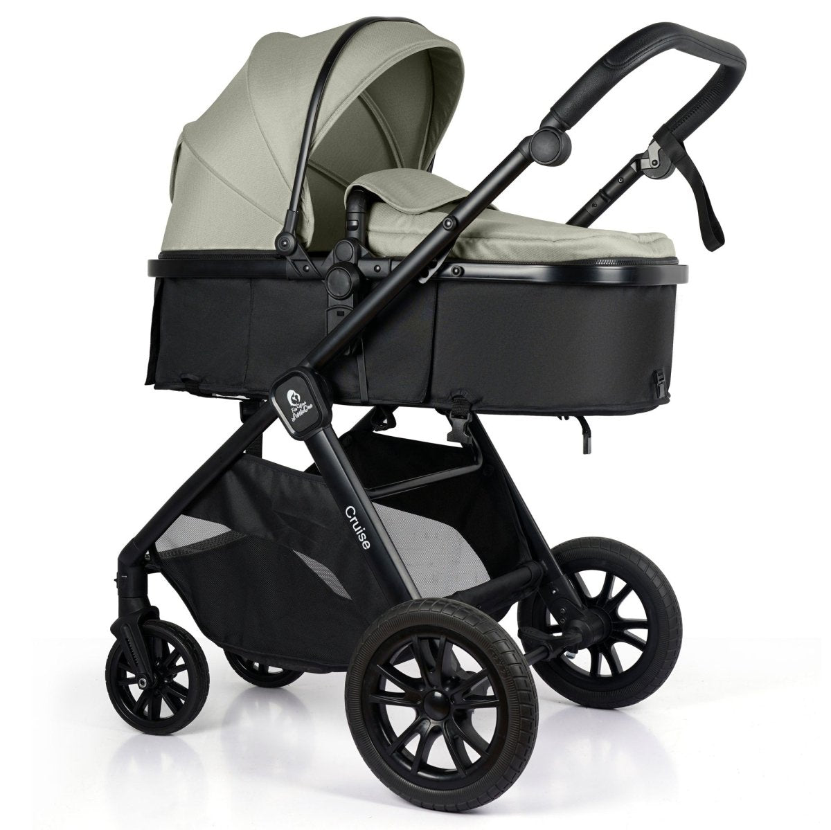 For Your Little One Cruise 3 In 1 Travel System With i - Size Car Seat - Pebble Sage (Free Cupholder And Seat Liner Included!) - For Your Little One