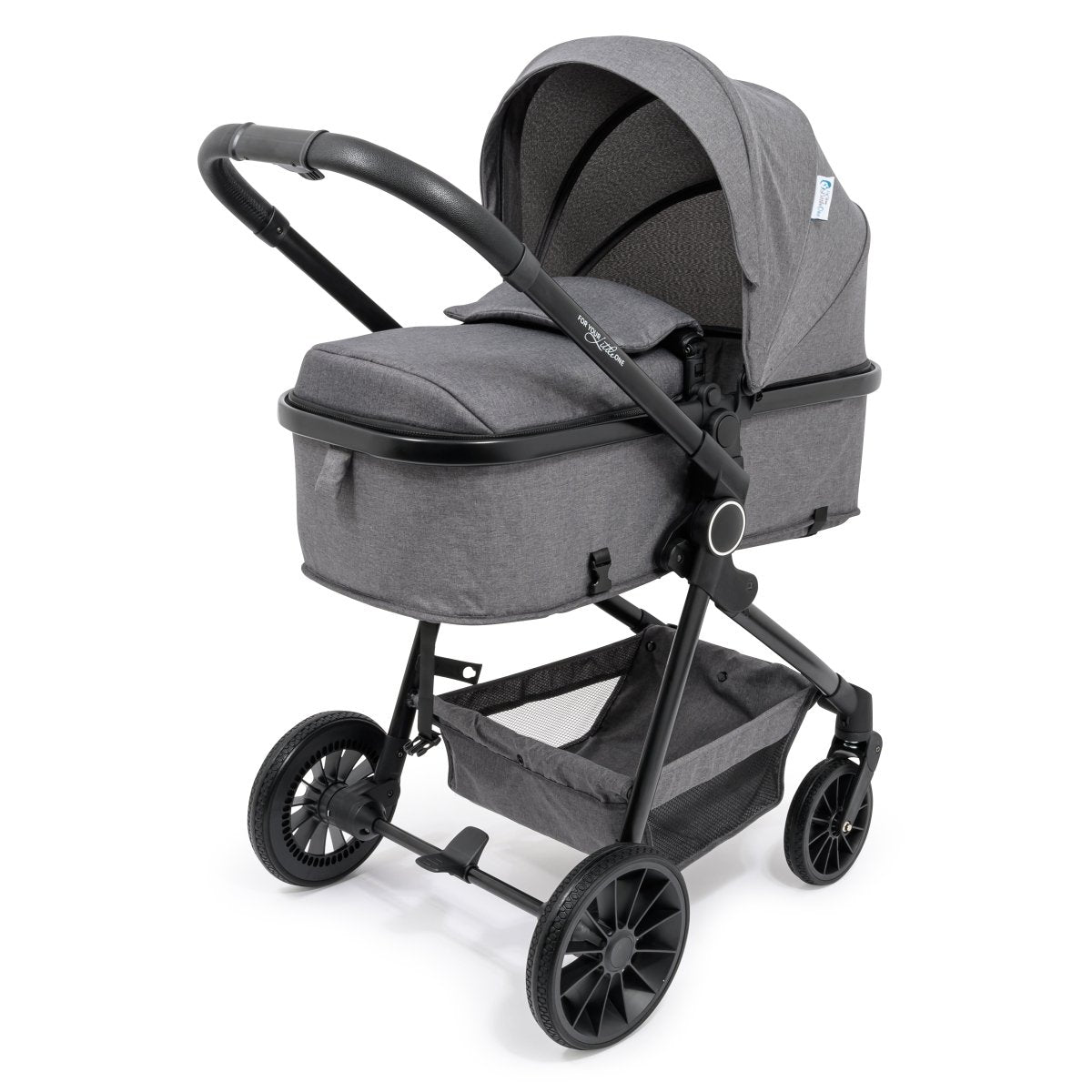 For Your Little One LITE 3 In 1 Travel System with i - Size Car Seat And Base - Slate Grey - For Your Little One