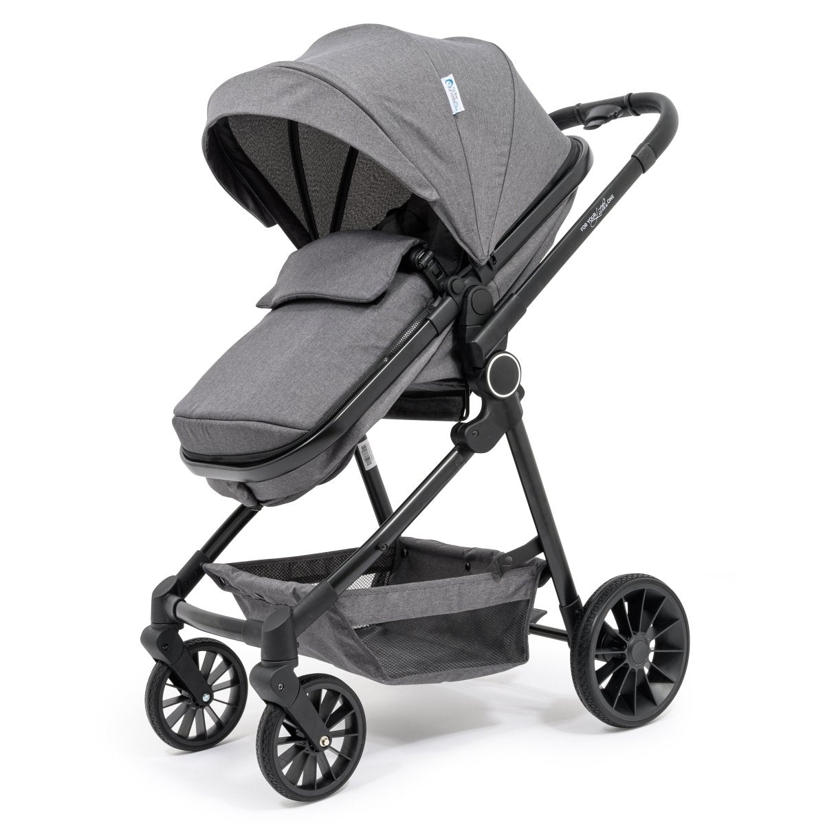 For Your Little One LITE 3 In 1 Travel System with i - Size Car Seat And Base - Slate Grey - For Your Little One