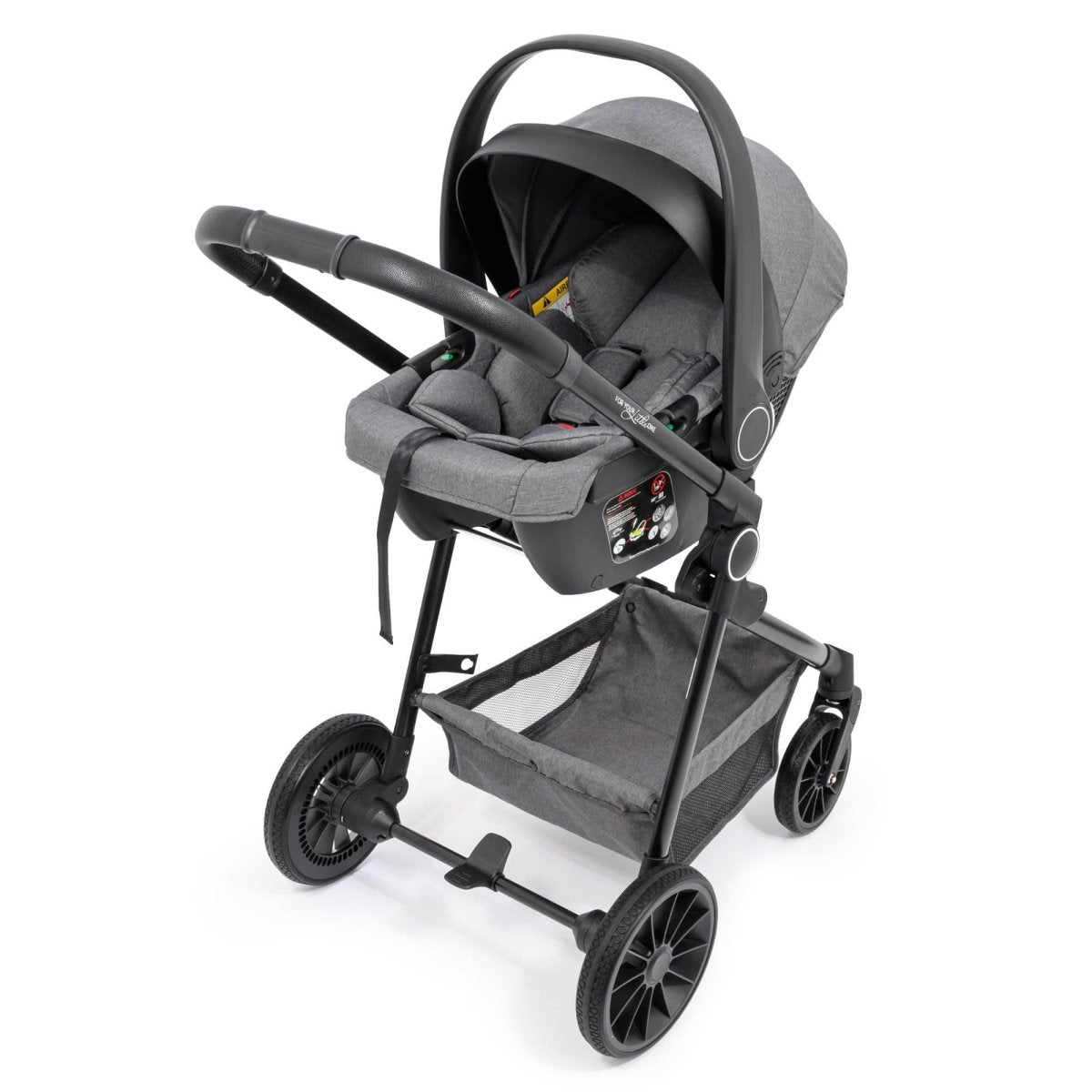 For Your Little One LITE 3 In 1 Travel System with i - Size Car Seat - Slate Grey - Clearance Grade A Return - For Your Little One