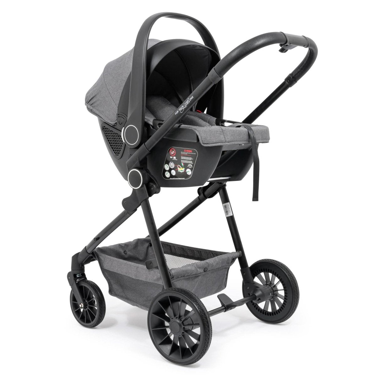 For Your Little One LITE 3 In 1 Travel System with i - Size Car Seat - Slate Grey - Clearance Grade A Return - For Your Little One