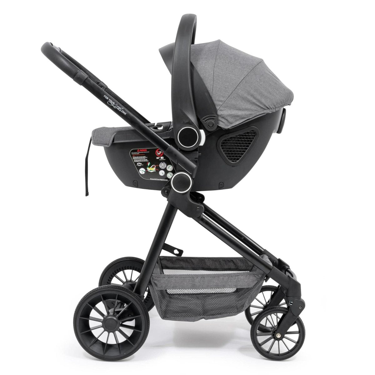 For Your Little One LITE 3 In 1 Travel System with i - Size Car Seat - Slate Grey - Clearance Grade A Return - For Your Little One