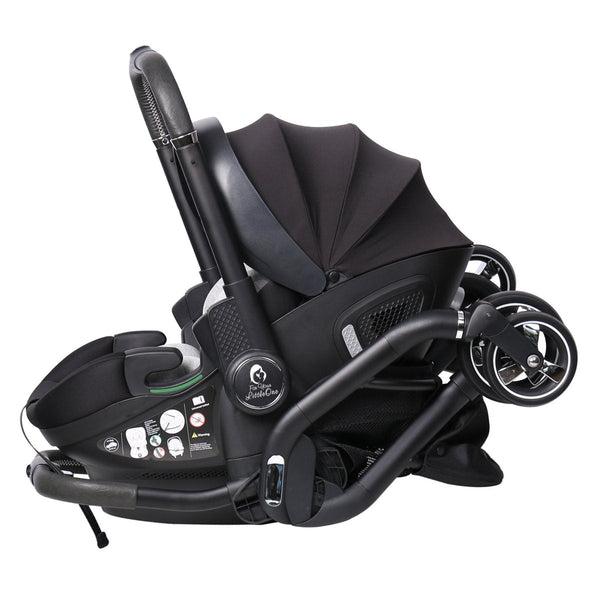 For Your Little One Qubi Infant Car Seat & Stroller 7 Piece Bundle - Eclipse Black - For Your Little One