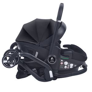 For Your Little One Qubi Infant Car Seat & Stroller 7 Piece Bundle - Eclipse Black - For Your Little One