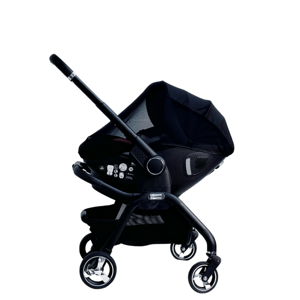 For Your Little One Qubi Infant Car Seat & Stroller 7 Piece Bundle - Eclipse Black - For Your Little One