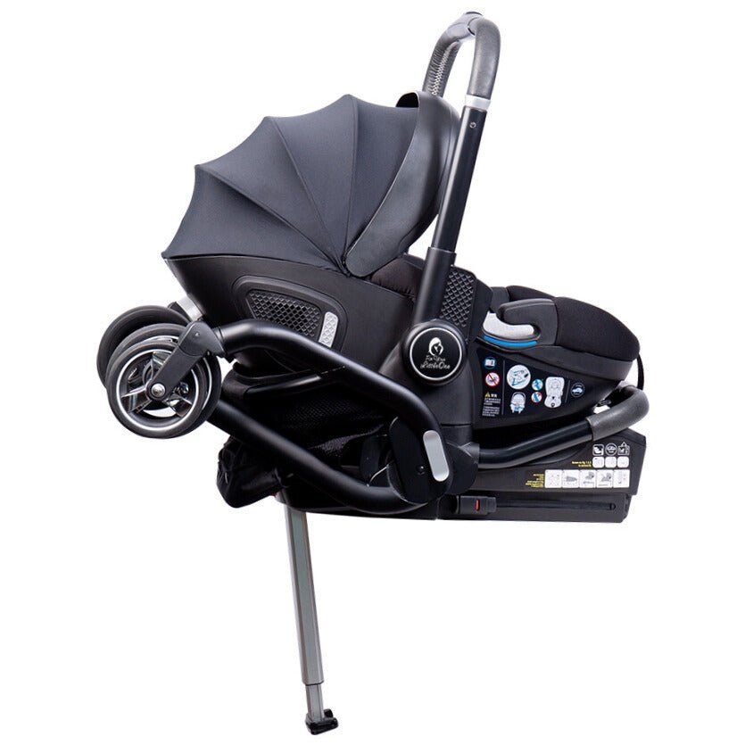 For Your Little One Qubi Infant Car Seat & Stroller 7 Piece Bundle - Eclipse Black - For Your Little One