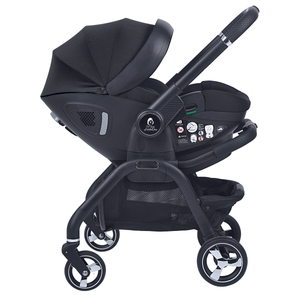 For Your Little One Qubi Infant Car Seat & Stroller 7 Piece Bundle - Eclipse Black - For Your Little One
