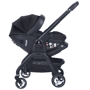 For Your Little One Qubi Infant Car Seat & Stroller 7 Piece Bundle - Eclipse Black - For Your Little One