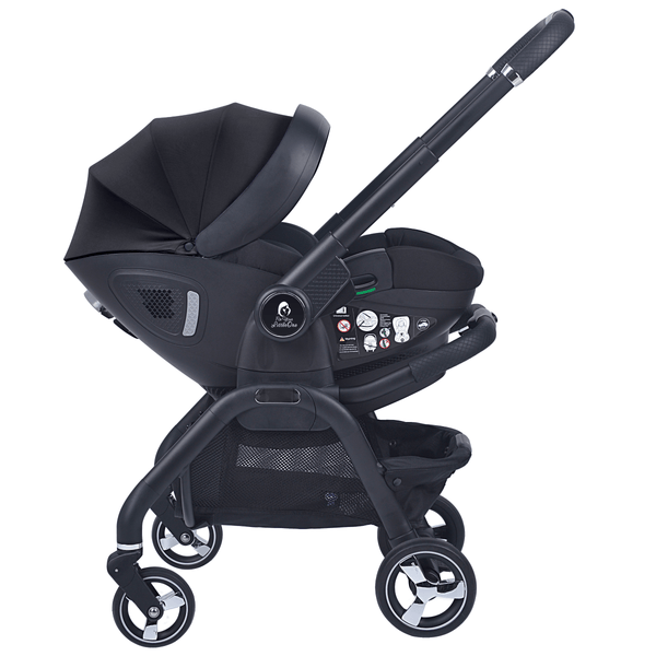 For Your Little One Qubi Infant Car Seat & Stroller 7 Piece Bundle - Eclipse Black - For Your Little One