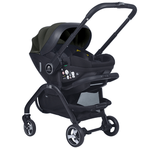 For Your Little One Qubi Infant Car Seat & Stroller 7 Piece Bundle - Olive Grey - For Your Little One