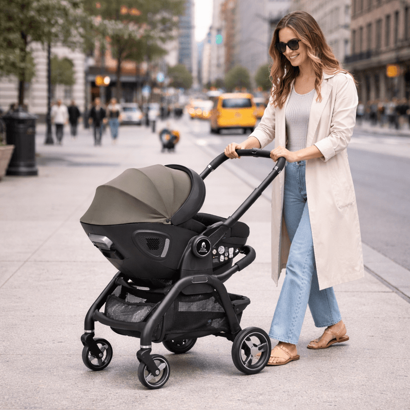 Qubi 5-in-1 Infant Car Seat Stroller – Compact Travel System
