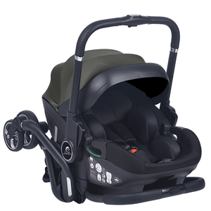 For Your Little One Qubi Infant Car Seat & Stroller 7 Piece Bundle - Olive Grey - For Your Little One