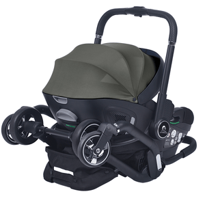 For Your Little One Qubi Infant Car Seat & Stroller 7 Piece Bundle - Olive Grey - For Your Little One