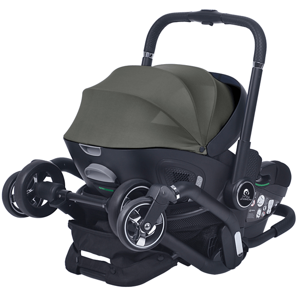 For Your Little One Qubi Infant Car Seat & Stroller 7 Piece Bundle - Olive Grey - For Your Little One