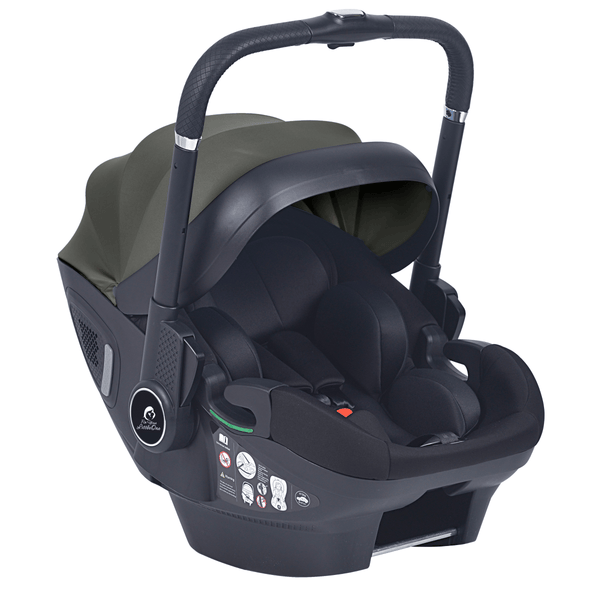 For Your Little One Qubi Infant Car Seat & Stroller 7 Piece Bundle - Olive Grey - For Your Little One