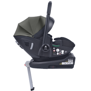 For Your Little One Qubi Infant Car Seat & Stroller 7 Piece Bundle - Olive Grey - For Your Little One