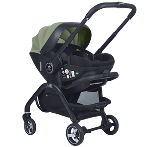 For Your Little One Qubi Infant Car Seat & Stroller 7 Piece Bundle - Sage Green - For Your Little One