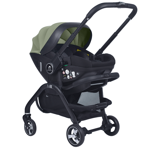 For Your Little One Qubi Infant Car Seat & Stroller 7 Piece Bundle - Sage Green - For Your Little One