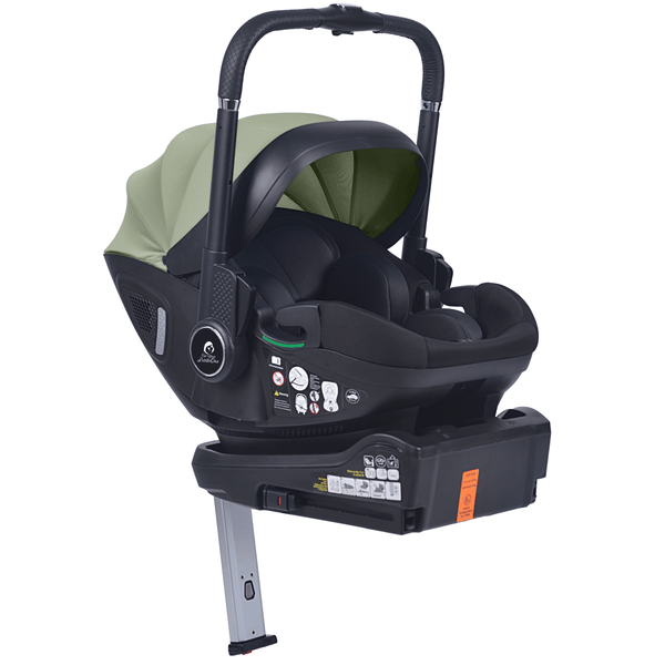 For Your Little One Qubi Infant Car Seat & Stroller 7 Piece Bundle - Sage Green - For Your Little One