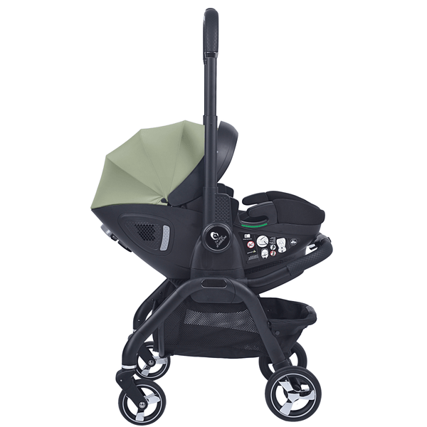 For Your Little One Qubi Infant Car Seat & Stroller 7 Piece Bundle - Sage Green - For Your Little One