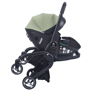For Your Little One Qubi Infant Car Seat & Stroller 7 Piece Bundle - Sage Green - For Your Little One