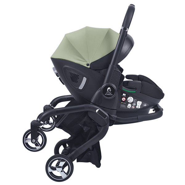 For Your Little One Qubi Infant Car Seat & Stroller 7 Piece Bundle - Sage Green - For Your Little One