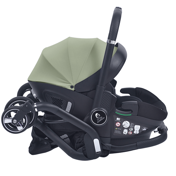 For Your Little One Qubi Infant Car Seat & Stroller 7 Piece Bundle - Sage Green - For Your Little One